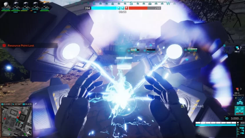 В игре Eximius: Seize the Frontline персонаж использует электрическую атаку