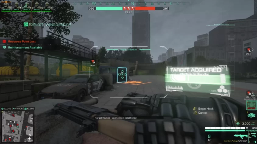 В игре Eximius: Seize the Frontline персонаж взламывает вражескую цель