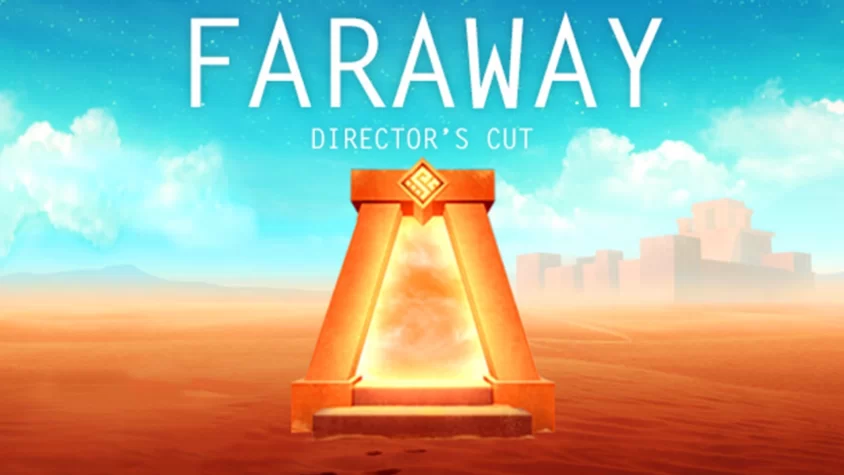 Обложка игры Faraway: Puzzle Escape — портал в пустыне, ведущий в неизведанный мир