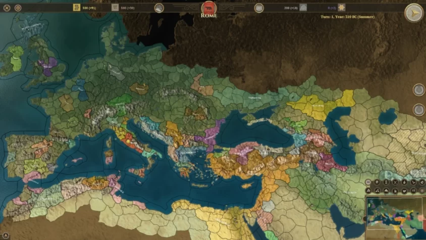 Карта мира в Field of Glory: Empires