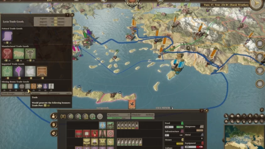 Торговля в Field of Glory: Empires