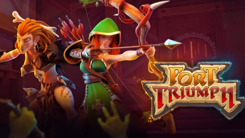 Fort Triumph — обложка игры Обложка игры Fort Triumph, два персонажа с луками на фоне тёмного замка