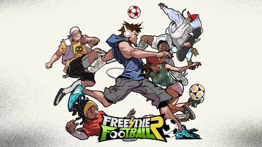 Обложка игры Freestyle Football R, где персонажи в ярких нарядах показывают свои футбольные трюки и стиль