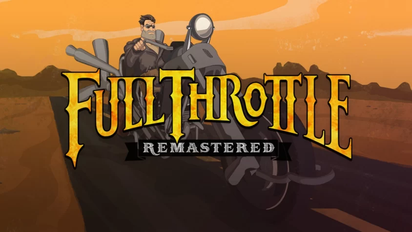 Full Throttle Remastered — поехали по старой проверенной схеме Обложка игры Full Throttle Remastered — байкер в пустыне, на фоне заката