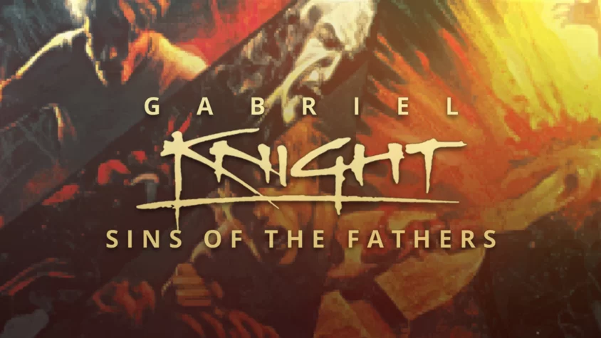 Обложка игры Gabriel Knight: Sins of the Fathers, с ярким и мистическим оформлением