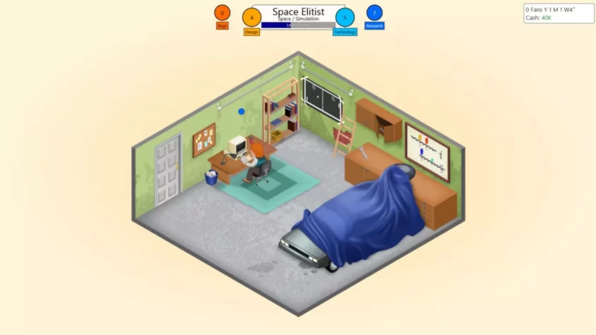 Рабочее место разработчика в Game Dev Tycoon
