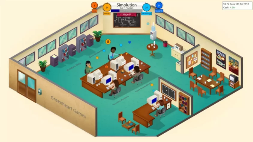 Офис успешной студии в Game Dev Tycoon