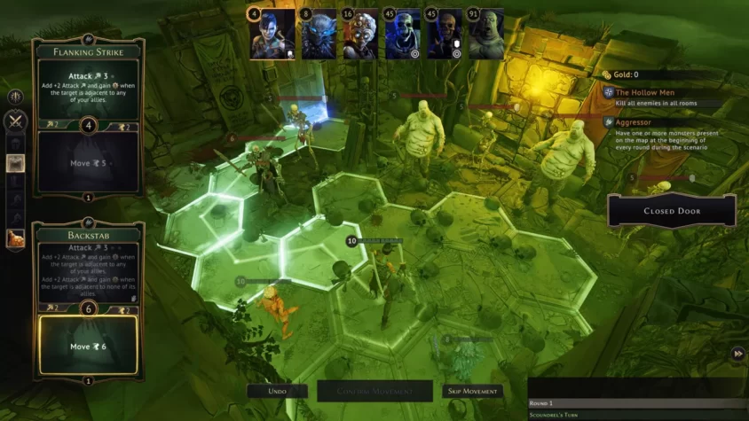 Герои Gloomhaven в бою: решающие, какой способ убить монстра выбрать