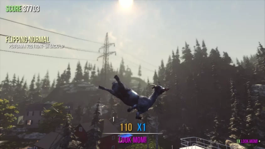 Goat Simulator — идеальный момент для демонстрации своего мастерства в сальто