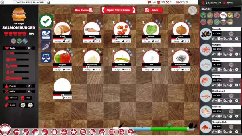 Рецепт в Chef: A Restaurant Tycoon Game