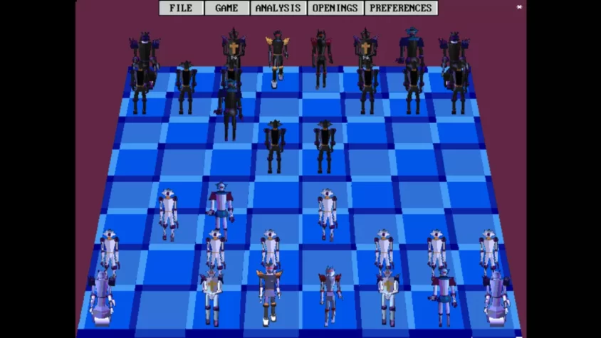 Шахматная партия с роботами в игре Grandmaster Chess