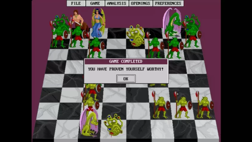 Шахматная партия завершена в игре Grandmaster Chess