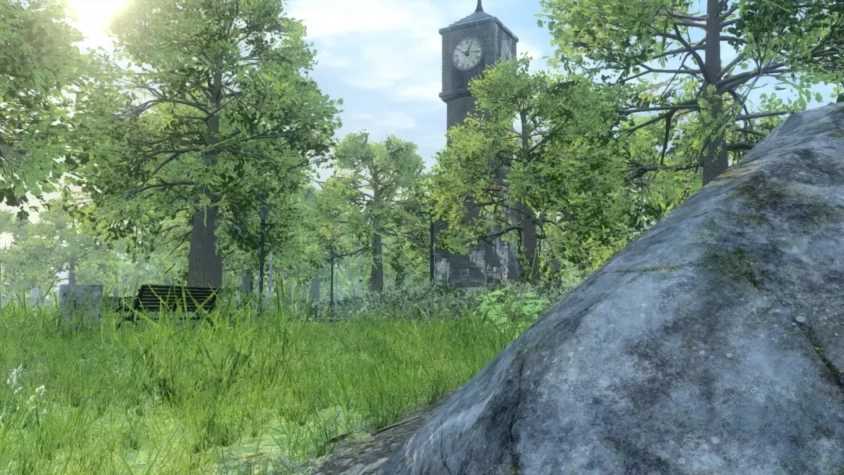 Пейзаж в H1Z1 с часовой башней