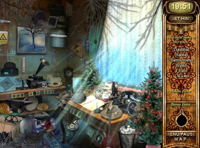 Сцена из игры Haunted Hotel: Charles Dexter Ward с еще одним беспорядком в комнате для поиска предметов