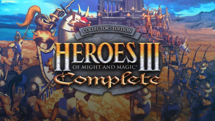 Heroes of Might and Magic III - Collector's Edition Обложка игры Heroes of Might and Magic III с изображением рыцарей и армий на фоне замка