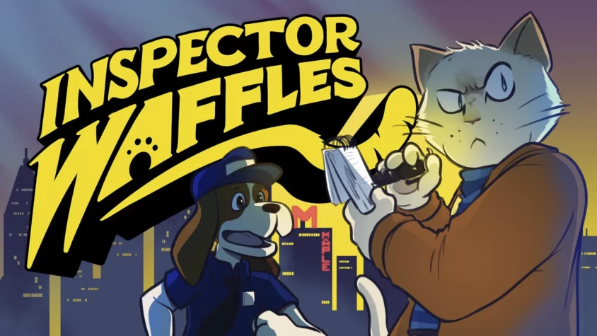 Inspector Waffles — детективные приключения с кошачьим шармом Обложка игры Inspector Waffles, где детектив-кошак расследует загадочные дела в компании пса-напарника