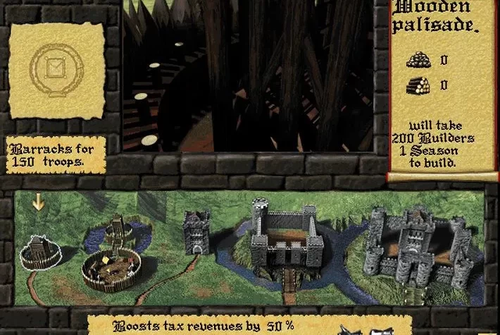 Lords of the Realm II: Строительство казарм и укреплений для армии