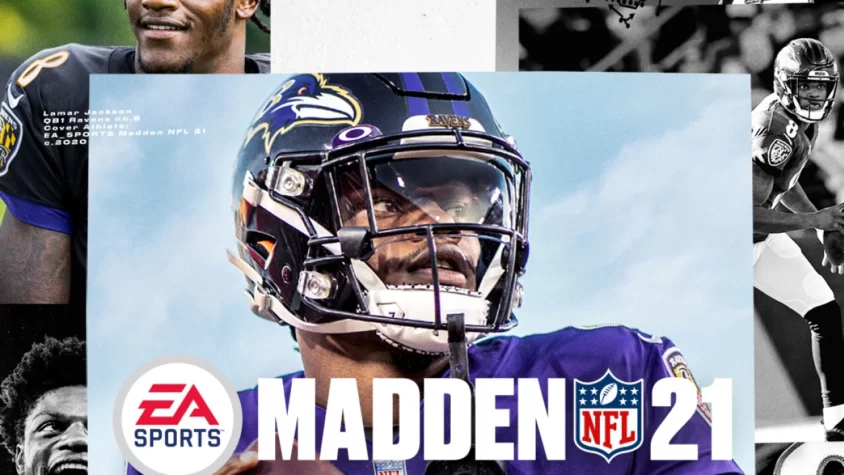 Madden NFL 21: Ламар Джексон на обложке Обложка игры Madden NFL 21 с Ламаром Джексоном