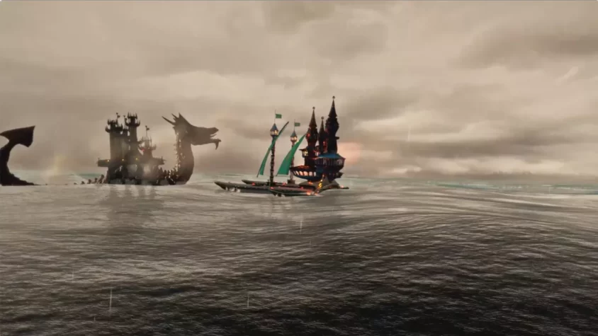 Сражение на море с чудовищем в игре Man O' War: Corsair