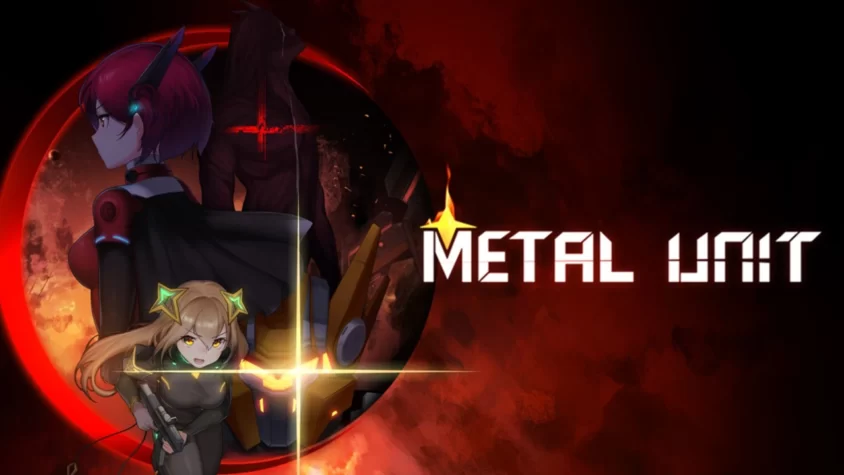 Обложка игры Metal Unit с главными персонажами на фоне красной планеты