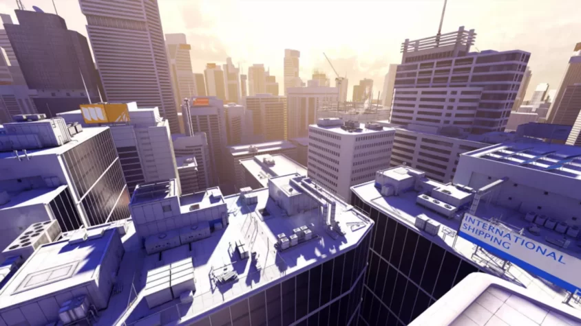 Городские виды из Mirror's Edge на закате