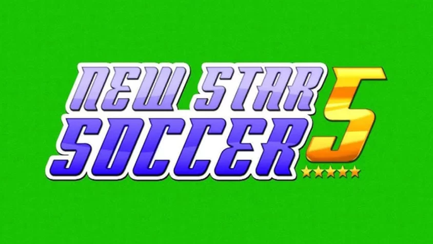 Обложка игры New Star Soccer 5 Обложка игры New Star Soccer 5, с ярким логотипом и зелёным фоном