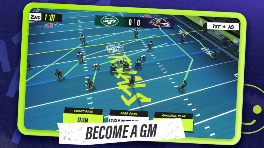 Игроки New York Jets готовятся к розыгрышу против Baltimore Ravens
