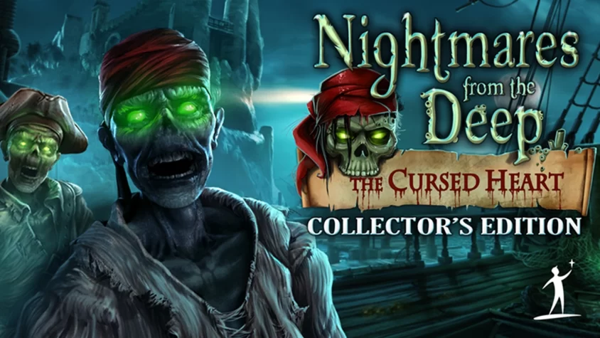Nightmares from the Deep: The Cursed Heart Обложка игры Nightmares from the Deep: The Cursed Heart с зомби-пиратами и таинственным кораблем на фоне
