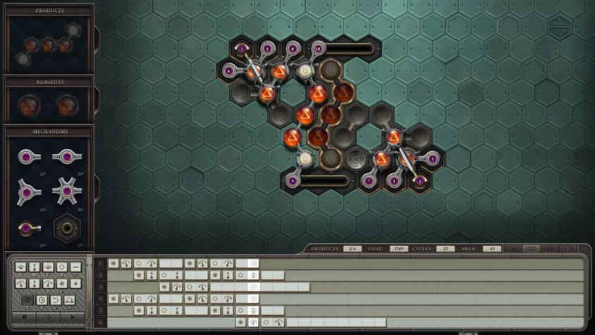Скрин из игры Opus Magnum