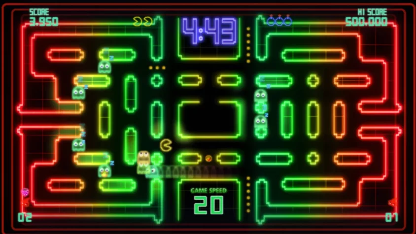Геймплей игры Pac-Man Championship Edition DX+