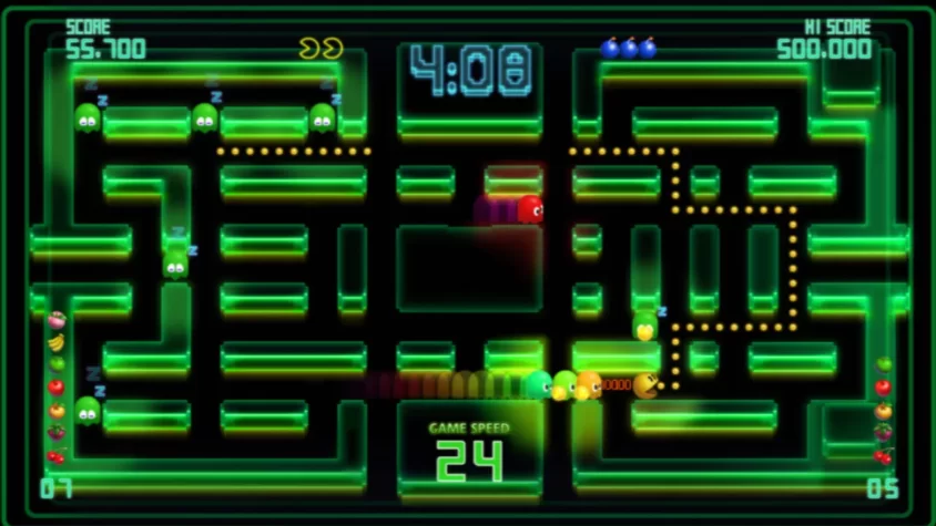 Геймплей игры Pac-Man Championship Edition DX+