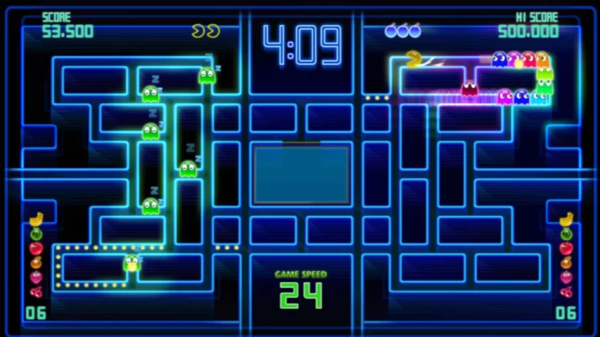 Геймплей игры Pac-Man Championship Edition DX+