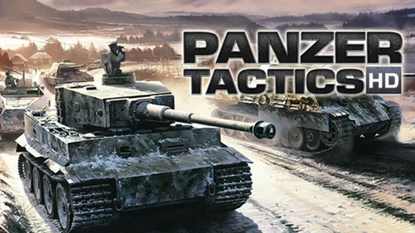 Panzer Tactics HD — военная тактика в HD разрешении Обложка игры Panzer Tactics HD с танками на фоне зимнего пейзажа