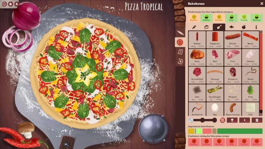 Процесс создания пиццы в Pizza Connection 3 — выбор ингредиентов и оформление