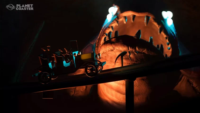 Тематический аттракцион с монстром в Planet Coaster