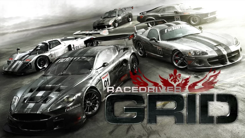 Гонки, которые ты не выиграешь. Официальная обложка Race Driver: Grid с несколькими высокоскоростными машинами
