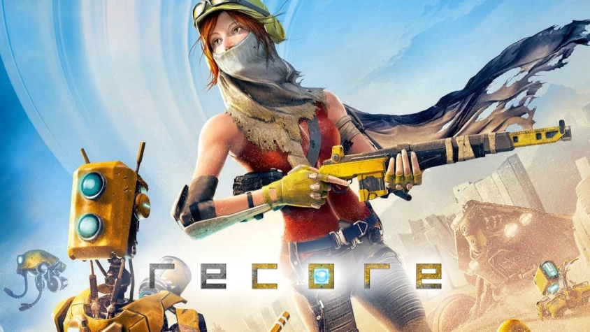 Главная обложка игры ReCore с героиней и роботом на фоне разрушенного мира