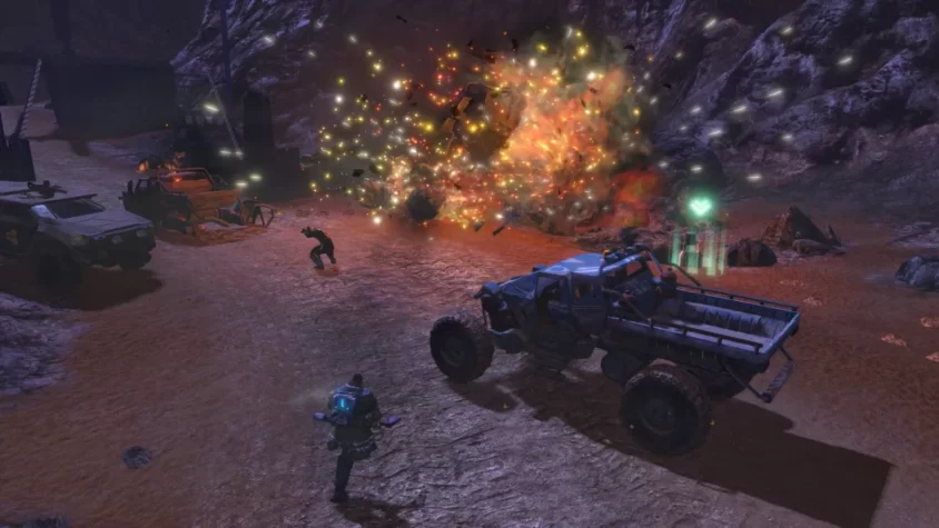 Эпичная взрывная сцена в игре Red Faction: Guerrilla