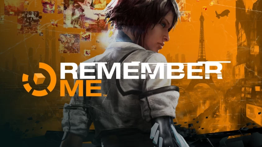 Обложка игры Remember Me с персонажем на фоне футуристического города Парижа