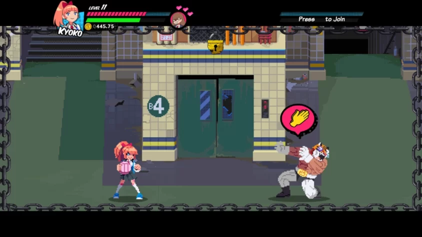 Персонаж Кёко в игре River City Girls против врага