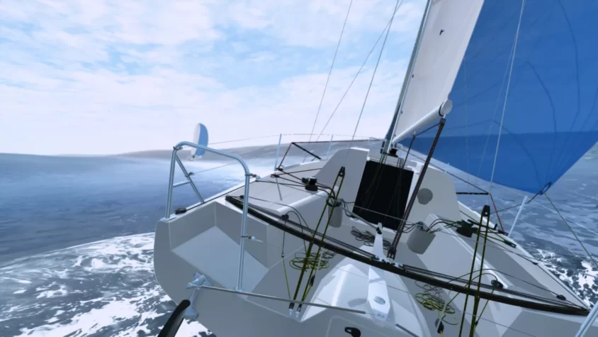Кадр из Sailaway - The Sailing Simulator, где ты можешь почувствовать себя капитаном, пока не окажешься в шторме