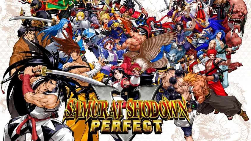 Великое финале... или не очень. Обложка Samurai Shodown V Perfect с персонажами в динамичных позах