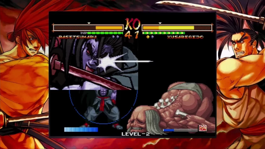 Скриншот жесткой финальной атаки в Samurai Shodown V Perfect
