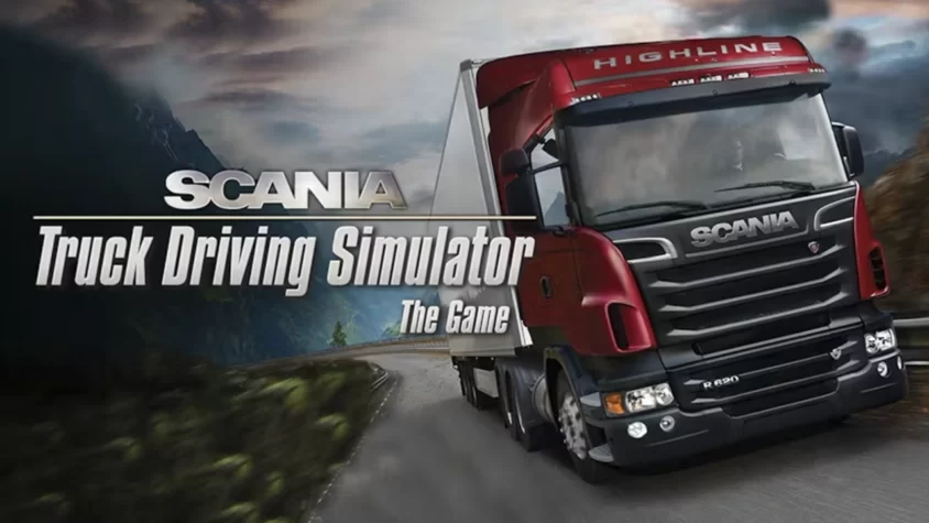 Scania Truck Driving Simulator — игра для настоящих водителей Обложка игры Scania Truck Driving Simulator с изображением грузовика