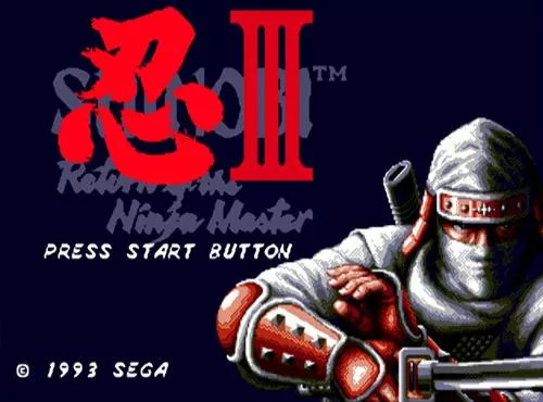 Главное меню игры Shinobi III: Return of the Ninja Master