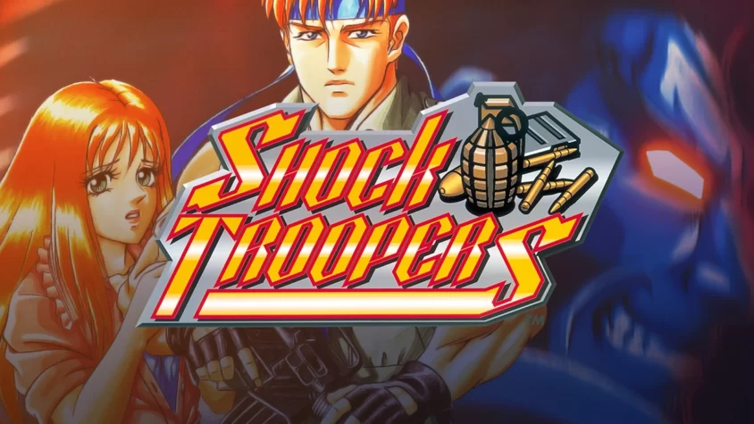 Shock Troopers — игра с военными и экшеном Обложка игры Shock Troopers с персонажами и логотипом