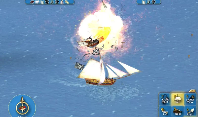 Морской бой в Sid Meier's Pirates! — когда твоя пирата-корабельная армия решает все вопросы с помощью пушек