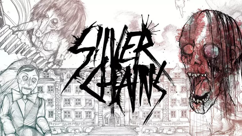 Silver Chains Обложка игры Silver Chains с изображением страшных персонажей и здания