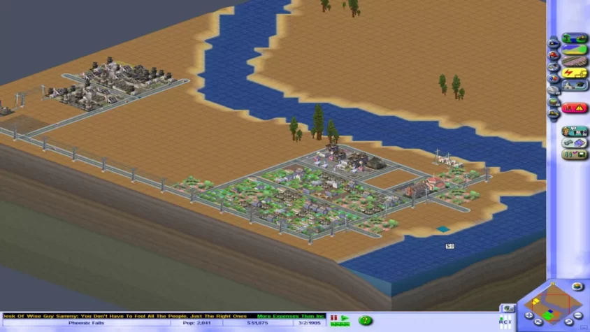 Город в пустыне в SimCity 3000 Unlimited: если не можешь построить рай, строй на песке