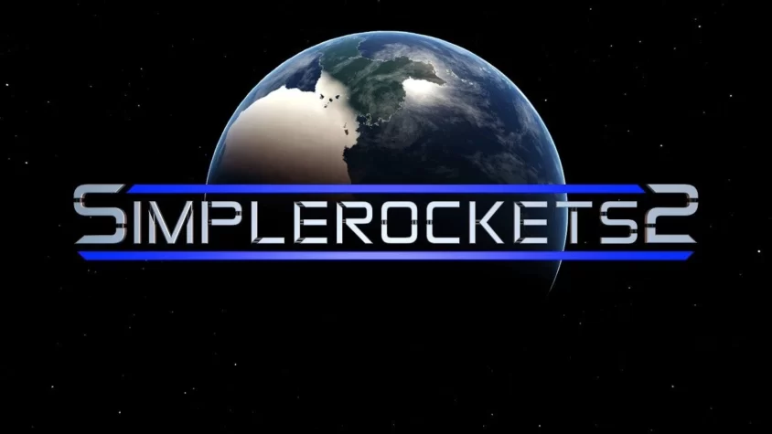 SimpleRockets 2 - Обложка игры Обложка игры SimpleRockets 2, с планетой и логотипом игры на фоне космоса